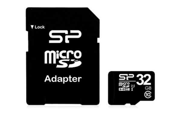 Silicon Power  32 GB Micro SD-kort med klass 10-adapter för smartphone