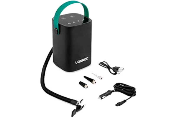 VONROC  Mini compresseur sans Fil 12V - Batterie intégrée 2.0Ah - Affichage/jauge numérique