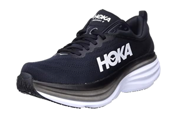 Hoka One One HOKA ONE ONE Bondi 8 Hardloopschoenen voor heren, Zwart Wit