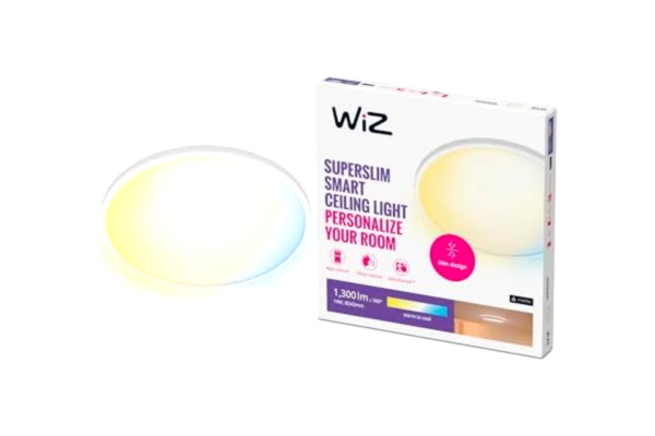 WiZ  SuperSlim Wi-Fi ansluten taklampa vit, 2700-6500K, 14W, vita nyanser, fungerar med Alexa, Google Assistant och Apple HomeKit