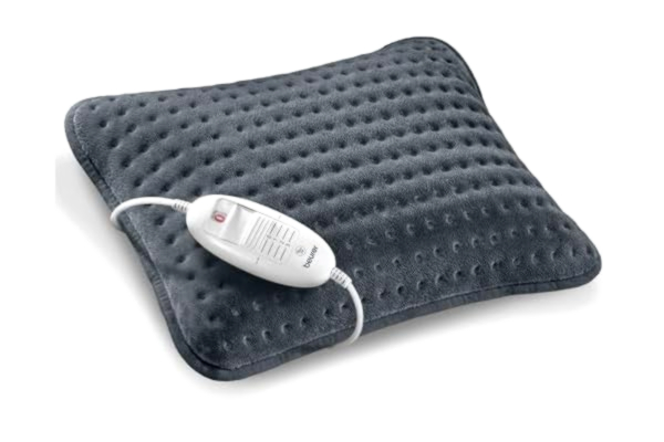Beurer  HK 48 Mysig värmekudde för soffa med snabb uppvärmning, 3 upplysta temperaturnivåer och automatisk avstängning, extra mjuk vändbar kudde