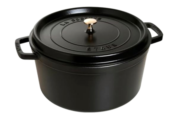 Staub  Rund Gryte 34 cm 12,6 liter Svart