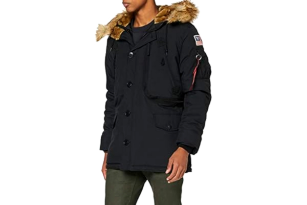 Alpha Industries ALPHA INDUSTRIES Men's Polar Jacket Parka, Black (Black), L