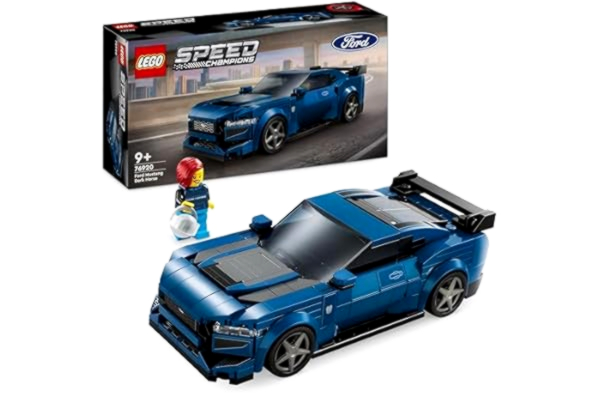 LEGO  Speed Champions Ford Mustang Dark Horse sportbil Leksaksfordon, Modellbyggsats för barn, Bygg din egen racerbil rumsdekoration, Presentidé för pojkar och flickor från 9 år 76920