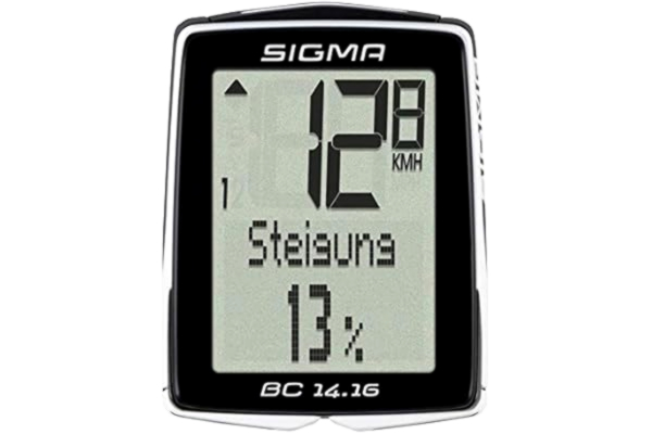 Sigma Sport  Fietscomputer BC 14.16, 14 functies, hoogtemeting, bekabelde fietssnelheidsmeter, zwart