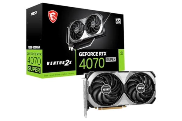 MSI  GeForce RTX 4070 SUPER VENTUS 2X OC - 12GB GDDR6X RAM - Näytönohjaimet