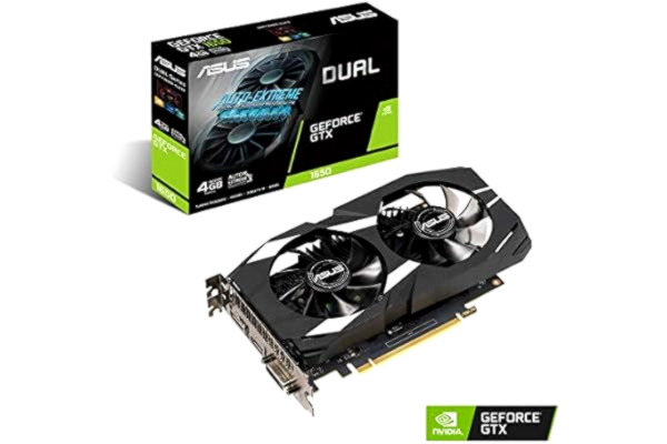 Asus ASUS Dual GeForce GTX 1650 4GB GDDR5 maximum efficiency gaming graphics card DUAL-GTX1650-4G