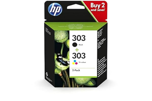 HP  303 (3YM92AE) Original bläckpatroner multipack (1 x svart, 1 x färg) för HP ENVY 6200, 7100, 7134, 7220e, 7221e, 7224e, 7800, 7900e HP Tango-skrivare