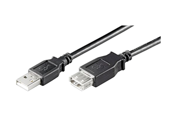 Goobay Wentronic USB 2.0 förlängning (A-kontakt till A-uttag) svart 3 m, 68904-GB