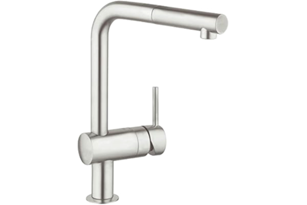Grohe GROHE 32168DC0 | Minta Kitchen Tap L-Spout | Pull-Out Spray | Supersteel