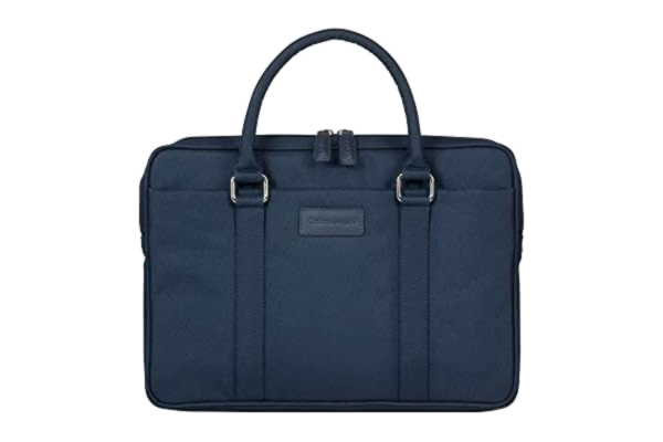 dbramante1928  – laptopväska – levereras med justerbar och avtagbar axelrem – svart eller blå, Blå med fullnarvläder, 14 Zoll