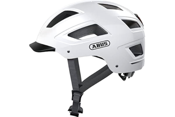 Abus ABUS Hyban 2.0 Casque de Ville - Casque de Vélo robuste pour Usage Quotidien, Coque rigide en ABS - Unisexe - Blanc, Taille L