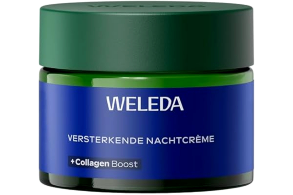Weleda WELEDA Ekologisk fasthållande nattvård blå gentian & ädelvit – naturkosmetik anti-aging ansiktskräm/fuktkräm minskar rynkor/pigmentfläckar och aktiverar cellförnyelsen (vegan, 40 ml)