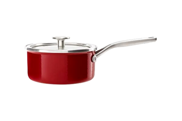 KitchenAid  Cookware Collection Kasserolle med lokk, Rød 16 cm