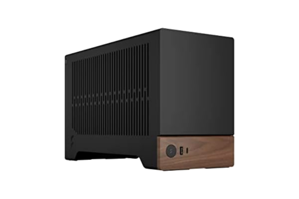 Fractal Design  Terra Graphite - Äkta valnötsträ - mITX-formfaktor - PCIe 4.0 förlängningskabel - USB Typ-C - Anodiserade aluminiumpaneler