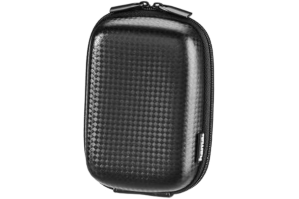 Hama  Kameraväska – robust hårt fodral i kolstil – perfekt som liten fotoficka och kameraförvaring – färg: svart