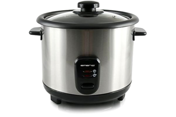 Emerio  RCE-110118 automatisk riskokare 1,5 liter svart rostfritt stål