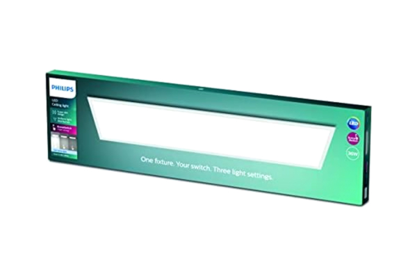 Philips  Touch Rektangulär Panel Taklampa - Vit, 36W, 4000 Kelvin, 20 000 timmar, Steg Dimring, Ljuskälla ingår