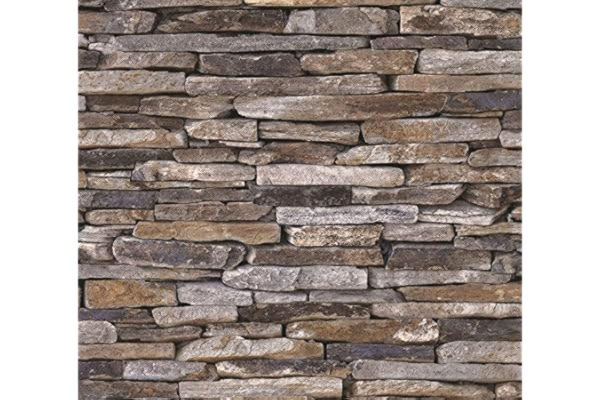 Living Walls A.S. Création Tapet - Stentapet i brunt, beige och blått - Tapet för olika rum - Väggtapet i 10,05 m x 0,53 m