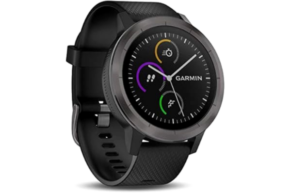 Garmin  - Vivoactive 3 - Montre Connectée de Sport avec GPS et Cardio Poignet (Ecran : 1,6 pouces) - Gris avec Bracelet Noir