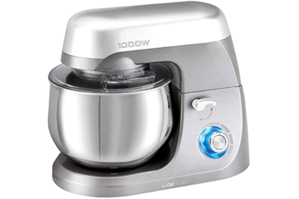 Clatronic Robot patissier - Petrin a pain - Robot petrin - Robot patissier professionnel - Robot multifonction - Blender Clatronic KM 3709 Pétrin puissant, couvercle transparent anti-éclaboussures,