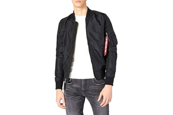 Alpha Industries ALPHA INDUSTRIES Men's Ma-1 Tt Bomber Jacket, Black, L
