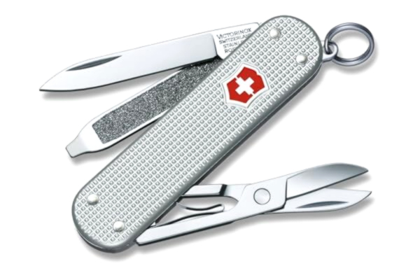 Victorinox  fickkniv Classic Alox (5 funktioner, högkvalitativt Alox-skal, blad, nagelfil, sax) silver