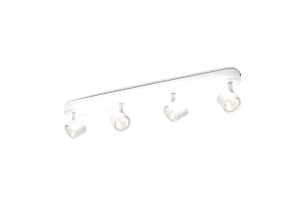 Philips  Star Spotlight - 4 huvuden, Vit, 4x4W, 2700 Kelvin, 30 000 timmar, Dimbar, ljuskälla ingår