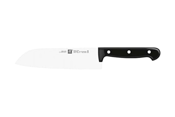 Zwilling ZWILLING Santokumesser, Klingenlänge: 18 cm, Großes Klingenblatt, Rostfreier Spezialstahl/Kunststoff-Griff, Twin Chef