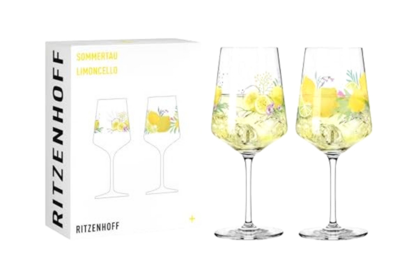 Ritzenhoff RITZENHOFF 2931020 aperitifglas 500 ml – serie sommarrep – för stänk eller skorpa – motiv citron– tillverkad i Tyskland