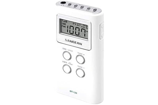 Sangean  DT-120 bärbar radio, bordsradio, digital fickradio – vit