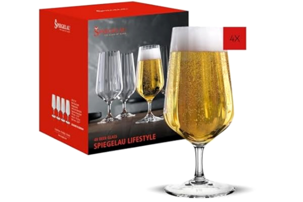 Spiegelau  4-delat ölglas-set, öltulpaner, kristallglas, 440 ml, livsstil, 4450174