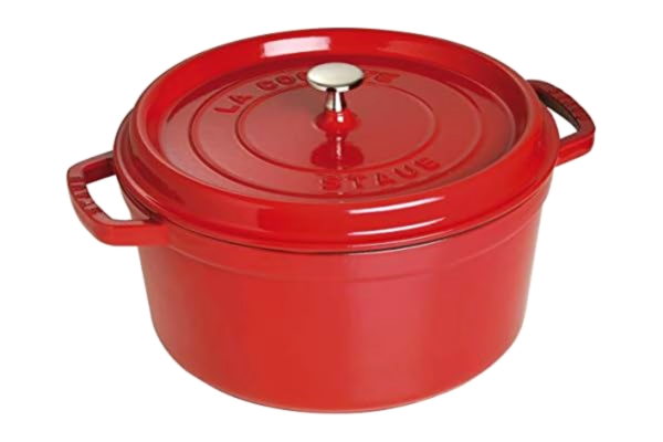 Staub  La Cocotte 28 cm, Rund, Kirsebærrød, Støbejern