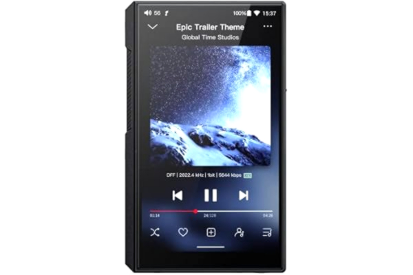 Fiio FIIO M11S Hi-Res MP3-musikspelare med dubbla ES9038Q2M, Android 10 Snapdragon 660, 5 tum, förlustfri DSD/MQA, 5G WiFi/Apple Music/Tidal/Musik 4,4 mm och 2,5 mm/3,5 mm Svart