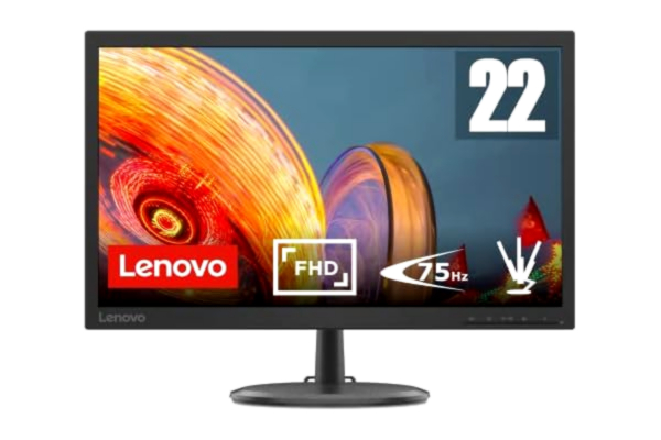Lenovo  D22 ‎66ADKAC1EU 21.5", Monitor Komputerowy, Czarny