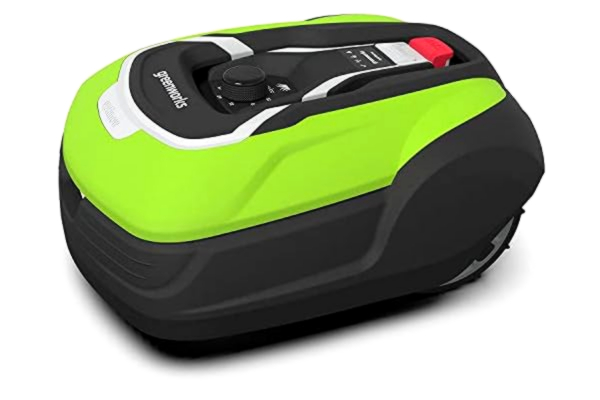 Greenworks  Optimow 10 Robot Koszący Trawniki do 1000 m2 z 35% Nachyleniem, Cichy, Kontrola 4G, Łatwa Konfiguracja, Bezpieczeństwo, Ochrona przed Kradzieżą, 3 Lata Gwarancji