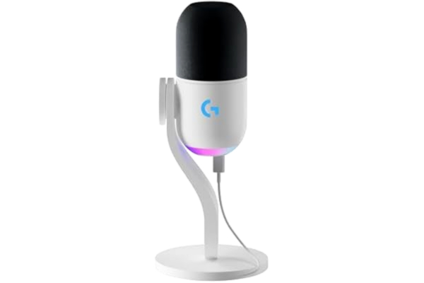 Logitech  G Yeti GX – dynamisk RGB-spelmikrofon med LIGHTSYNC, USB-mikrofon för streaming, superkardioid, enkel anslutning via USB för PC/Mac – Vit