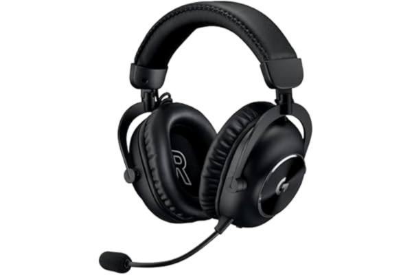 Logitech  G PRO X 2 LIGHTSPEED trådlöst gaming-headset, löstagbar bommikrofon, 50 mm Graphene-drivrutiner, DTS:X Headphone 2.0—7.1 Surround, Bluetooth/USB/3,5 mm Aux, för PC, PS5, PS4, Nintendo, Svart