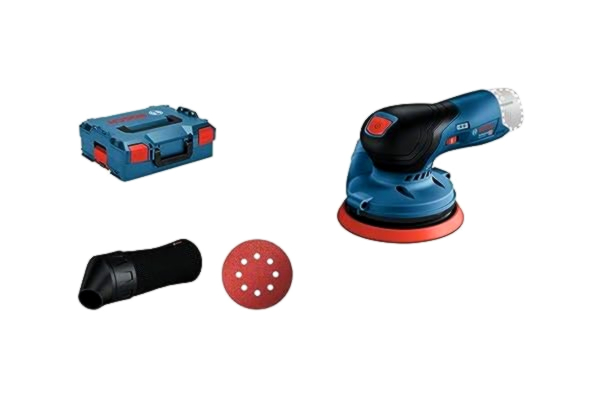 Bosch  Professional 12V System sladdlös excenterslip GEX 12V-125 (inkl. sliprondell (125 mm), 1 x slippapper, dammpåse, utan batteri och laddare, i L-BOXX 136)