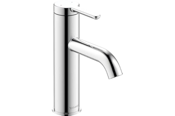 Duravit  C.1 Tvättställskran, storlek M (pip höjd 86 mm), kran badrum, handfat kran med keramisk patron, krom