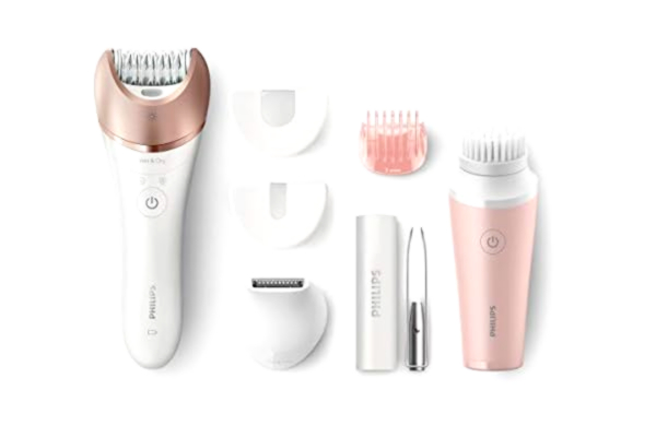 Philips  Depilator Satinelle Prestige (trymer + środek czyszczący brp566/00, ergonomiczny)