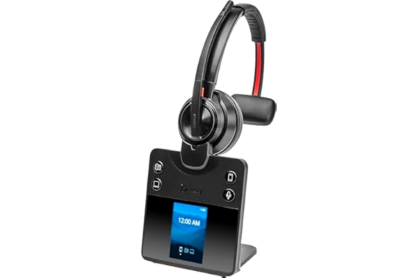 Poly  Savi 8410 Office – Savi 8400-serien – headset – On-Ear – DECT/Bluetooth – trådlös – svart – certifierad för Microsoft Teams