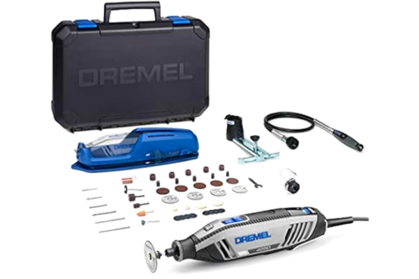 Dremel DREMEL 4250 roterande verktyg 175 W, multiverktygssats med 3 insatser och 45 tillbehör, 175 W-motor med elektronisk återkoppling, varierbar hastighet mellan 5 000–35 000 v/min