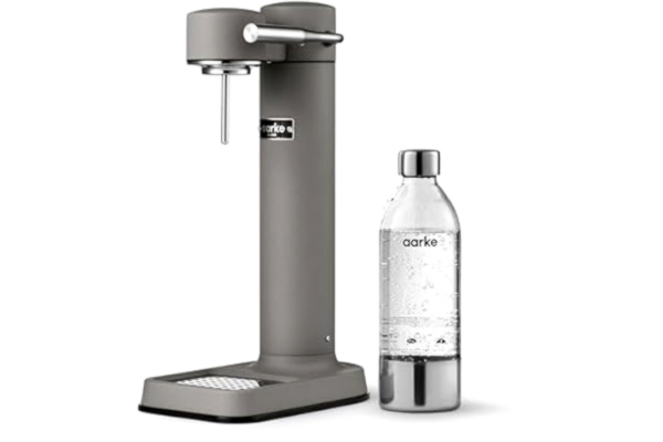 Aarke  Carbonator 3, Kolsyremaskin i Rostfritt Stål med BPA-fri Flaska (800ml), Mattgrå