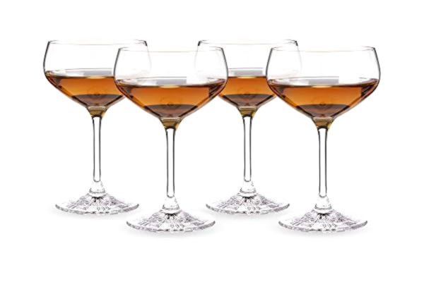Spiegelau  & Nachtmann, sats med cocktailskålar i 4 delar, champagneglas/kupett glas, kristallglas, 235 ml, Perfect Serve, 4500174