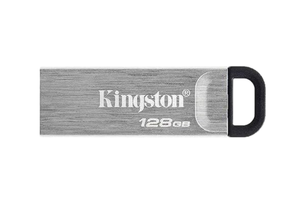 Kingston  DataTraveler Kyson USB-flash-enhet, Svart, Silver, 128 GB