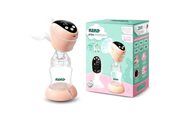 Neno  FÖRSTA USB C Bifasisk elektronisk bröstpump, bröstpump med 2 lägen, automatisk elektronisk bröstpump, uppladdningsbar elektrisk pekskärm, LUFTINSTRATION