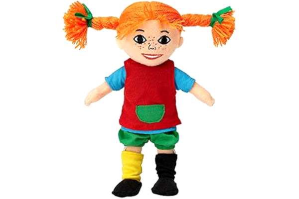 Micki Pippi Långstrump Docka för Barn - Mjukt Gosedjur Leksaker för Flickor och Pojkar, Pippi Trasdocka, Dockor av Tyg- 20 cm, Ålder 10m+