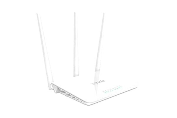 Tenda  F3 300Mbps Wi-Fi-router, enkel installation, WPS-knapp, föräldrakontroll, bandbreddskontroll, Wi-Fi-schema, med 3 * 5dBi High Power externa antenner - Vit