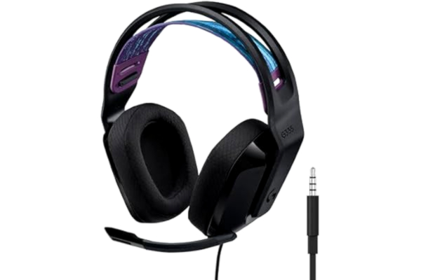 Logitech  G335 trådbundet spelheadset, med mikrofon med mikrofon, 3,5 mm ljuduttag, öronsnäckor med minneskum, lätt, kompatibel med PC, PlayStation, Xbox, Nintendo Switch - Svart